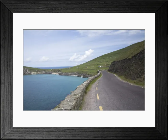 Framed Print : Roadway along picturesque coastline in the Dingle Peninsula, County Kerry Framed Print : Roadway along picturesque coastline in the Dingle Peninsula, County Kerry