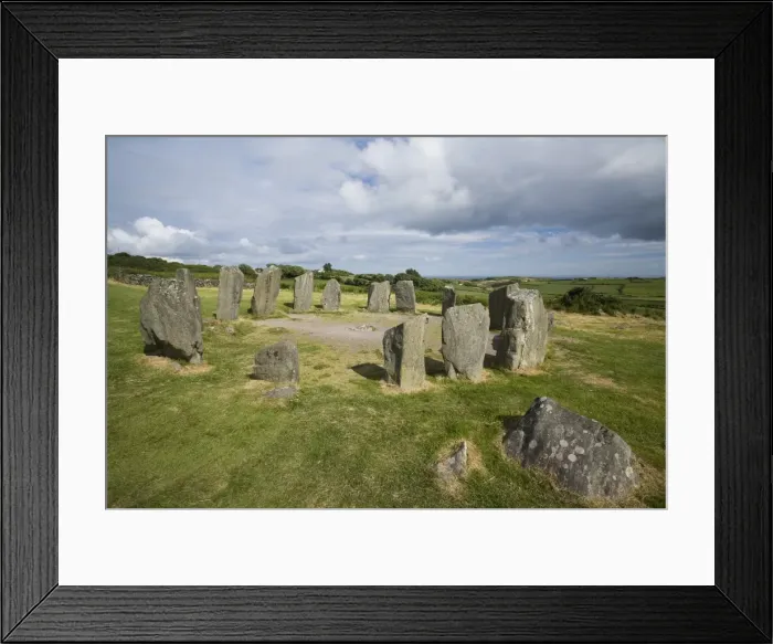 Framed Print : Drombeg stone circle, a recumbent stone circle locally known as the Druids Altar Framed Print : Drombeg stone circle, a recumbent stone circle locally known as the Druids Altar