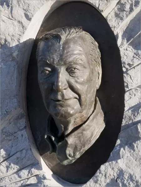 Sculptured head of Charles Haughey, Dingle, County Kerry, Munster, Republic of Ireland