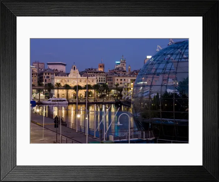 Framed Print : Bolla and port waterfront, Genoa, Liguria, Italy, Europe Framed Print : Bolla and port waterfront, Genoa, Liguria, Italy, Europe