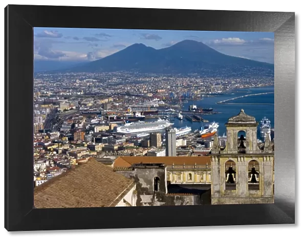 Cityscape with Certosa di San Martino and Mount Vesuvius Naples, Campania, Italy, Europe