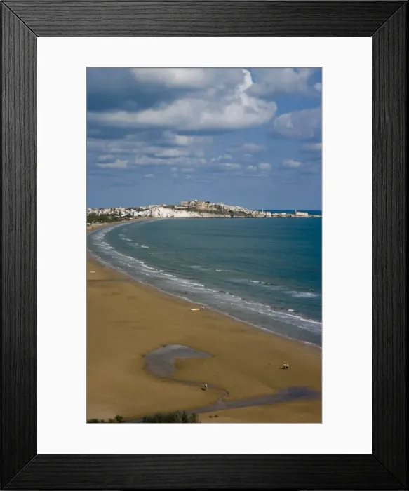 Framed Print : Vieste beach, Gargano coast, Adriatic, Puglia, Italy, Europe
