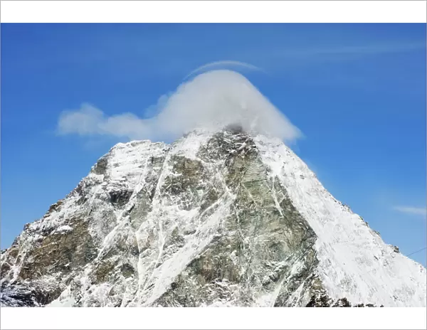 Cloud on top of Monte Cervino (The Matterhorn), Cervinia, Valle d Aosta