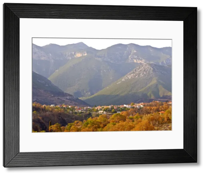 Framed Print : Little mountain village in the center of mainland Greece, Greece, Europe