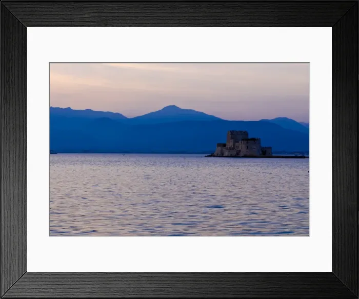 Framed Print : One of the castles guarding Nafplio at sunset, Peloponnese, Greece, Europe Framed Print : One of the castles guarding Nafplio at sunset, Peloponnese, Greece, Europe