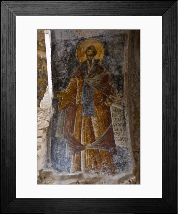 Framed Print : Old wall painting at Mystras, UNESCO World Heritage Site, Peloponnese, Greece, Europe Framed Print : Old wall painting at Mystras, UNESCO World Heritage Site, Peloponnese, Greece, Europe