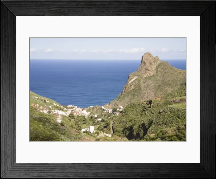 Framed Print : The quiet village of Taganana within the Anaga Rural Park, an area of outstanding natural beauty with walking trails, Tenerife, Canary Islands, Spain