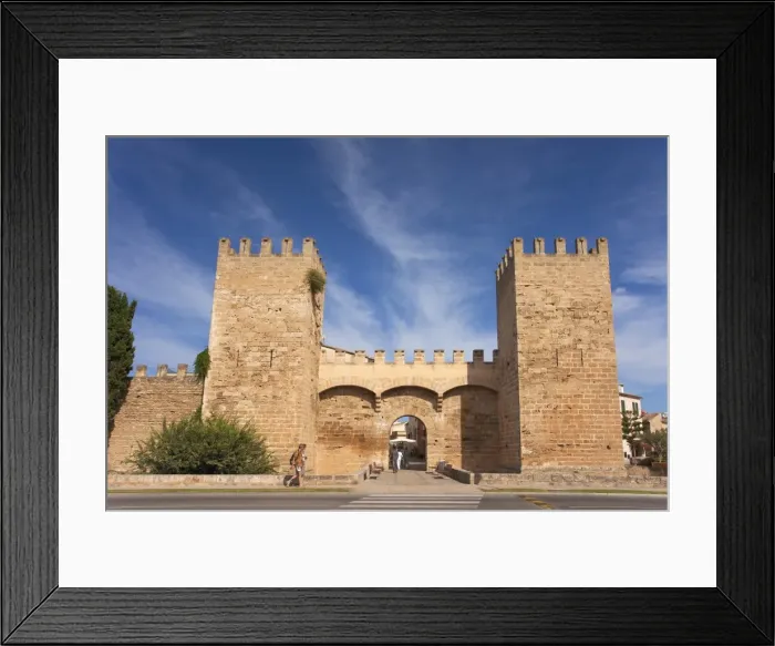 Framed Print : Old Town Gate and fortified walls, Alcudia, Majorca, Balearic Islands, Spain, Europe Framed Print : Old Town Gate and fortified walls, Alcudia, Majorca, Balearic Islands, Spain, Europe