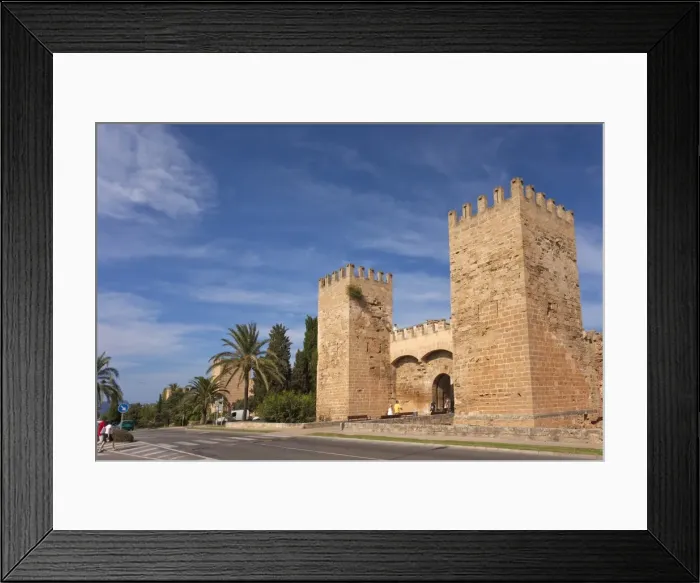 Framed Print : Old Town Gate and fortified walls, Alcudia, Majorca, Balearic Islands, Spain, Europe Framed Print : Old Town Gate and fortified walls, Alcudia, Majorca, Balearic Islands, Spain, Europe