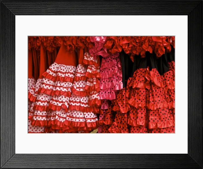 Framed Print : Flamenco dresses, Seville, Andalucia, Spain, Europe Framed Print : Flamenco dresses, Seville, Andalucia, Spain, Europe