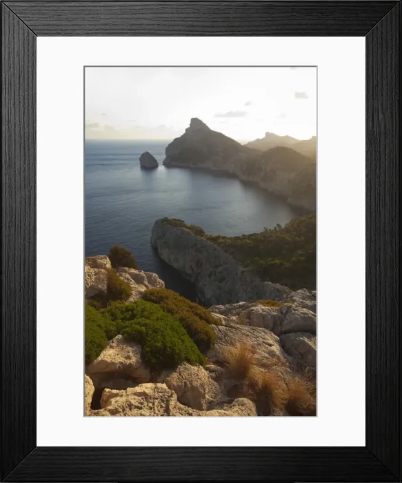 Framed Print : Formentor peninsula and north eastern coast from Mirador des Colomer, Majorca Framed Print : Formentor peninsula and north eastern coast from Mirador des Colomer, Majorca