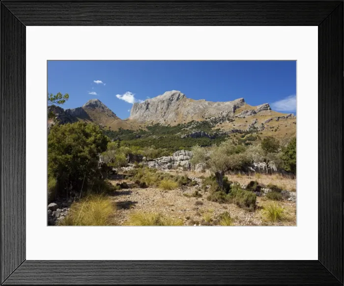 Framed Print : Puig Major mountain in northern Majorca, near Soller, Majorca, Balearic Islands