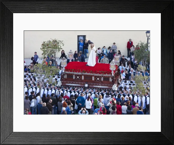 Framed Print : Religious float being carried through the streets during Semana Santa Framed Print : Religious float being carried through the streets during Semana Santa