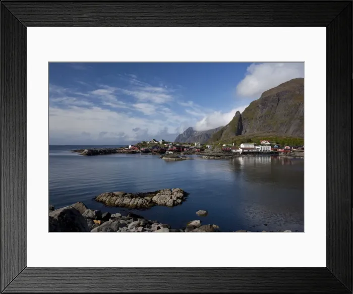 Framed Print : The harbour of A i Lofoten village, Moskenesoy island, Lofoten archipelago Framed Print : The harbour of A i Lofoten village, Moskenesoy island, Lofoten archipelago