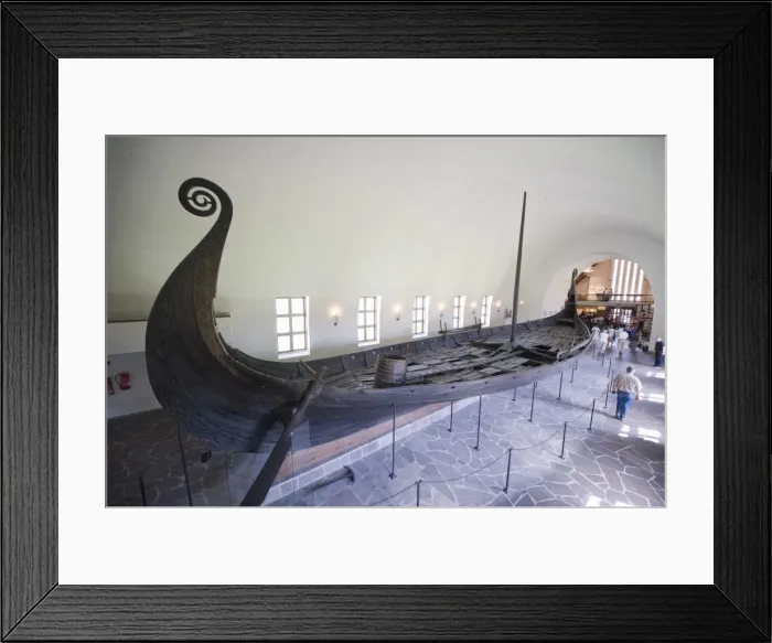 Framed Print : Oseberg Viking ship excavated from Oslofjord, Vikingskipshuset (Viking Ship Museum) Framed Print : Oseberg Viking ship excavated from Oslofjord, Vikingskipshuset (Viking Ship Museum)