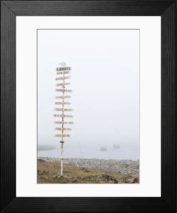 Framed Print : Destination board, Spitzbergen, Bareninsel, Svalbard, Norway, Arctic, Scandinavia, Europe Framed Print : Destination board, Spitzbergen, Bareninsel, Svalbard, Norway, Arctic, Scandinavia, Europe