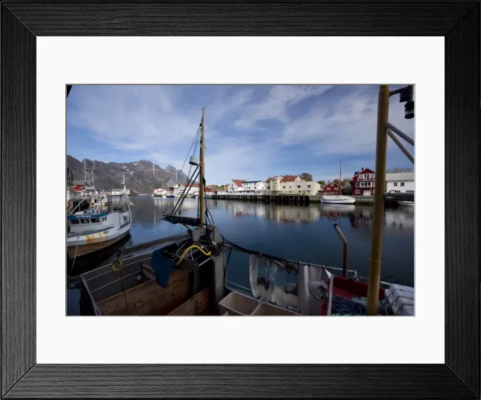 Framed Print : Whaler harbour of Henningsvaer, known as Venice of Lofoten, Austvagoy island