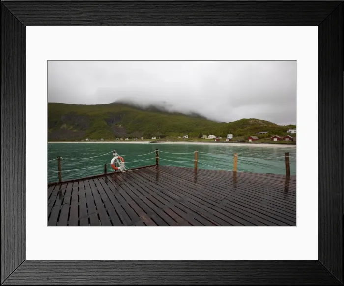 Framed Print : Bovaer village seen from the Lighthouse deck, Senja island, Troms county Framed Print : Bovaer village seen from the Lighthouse deck, Senja island, Troms county