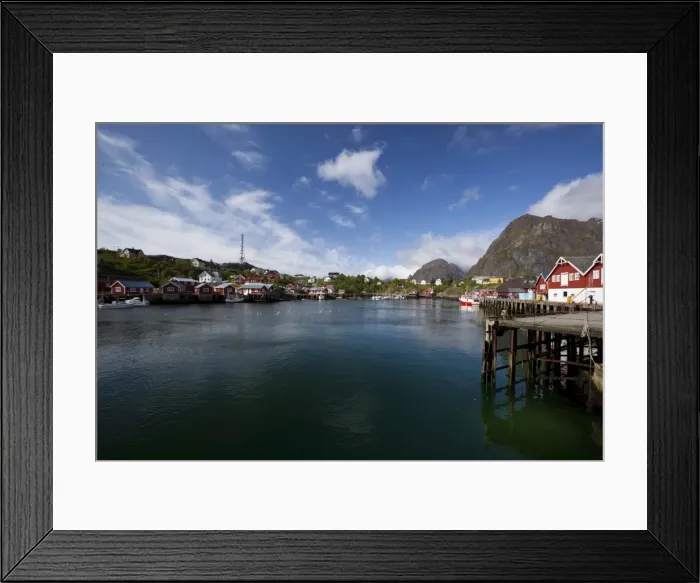 Framed Print : The fishing harbour of Sorvagen, Moskenesoy island, Lofoten archipelago Framed Print : The fishing harbour of Sorvagen, Moskenesoy island, Lofoten archipelago