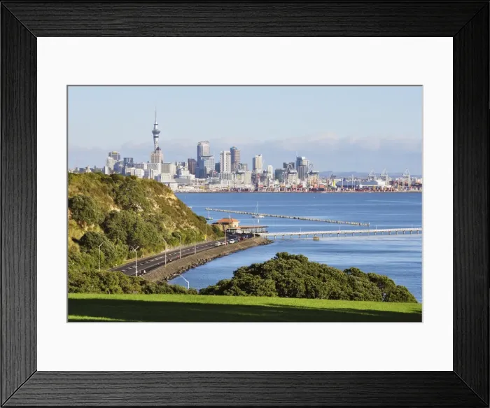 Framed Print : Okahu Bay and skyline, Auckland, North Island, New Zealand, Pacific Framed Print : Okahu Bay and skyline, Auckland, North Island, New Zealand, Pacific