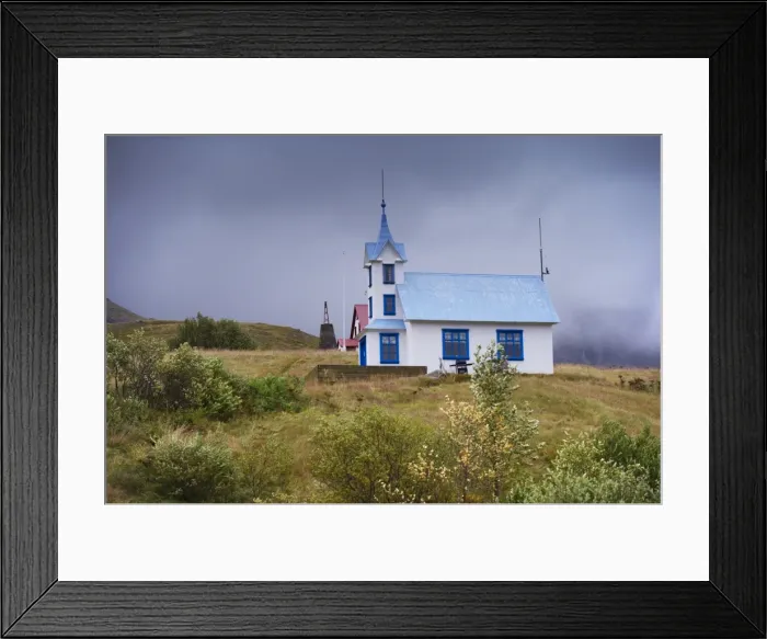 Framed Print : Stodvarfjordur church in the East Fjords region (Austurland), Iceland, Polar Regions Framed Print : Stodvarfjordur church in the East Fjords region (Austurland), Iceland, Polar Regions