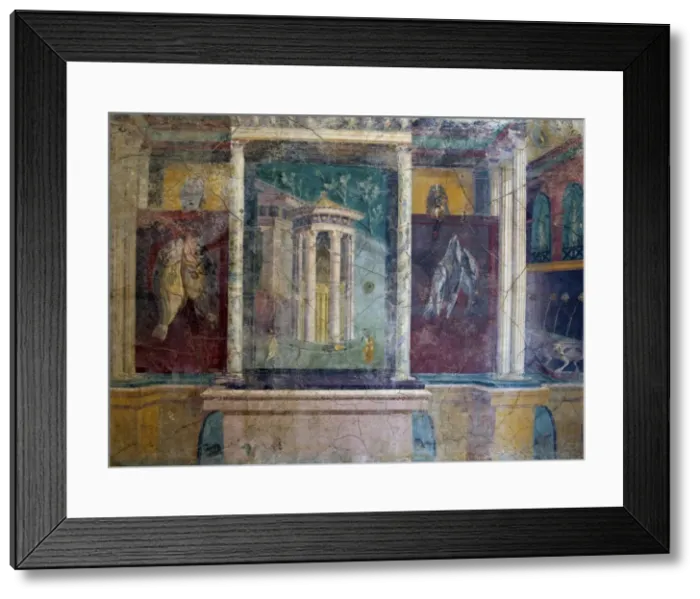 Framed Print : Frescoes from Pompeii, National Archaeological Museum, Naples, Campania, Italy, Europe Framed Print : Frescoes from Pompeii, National Archaeological Museum, Naples, Campania, Italy, Europe