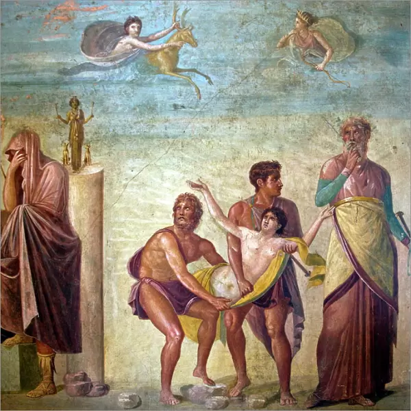 Artemis sends a deer to spare the sacrifice of Iphigenia, House of Tragic Poet from Pompeii