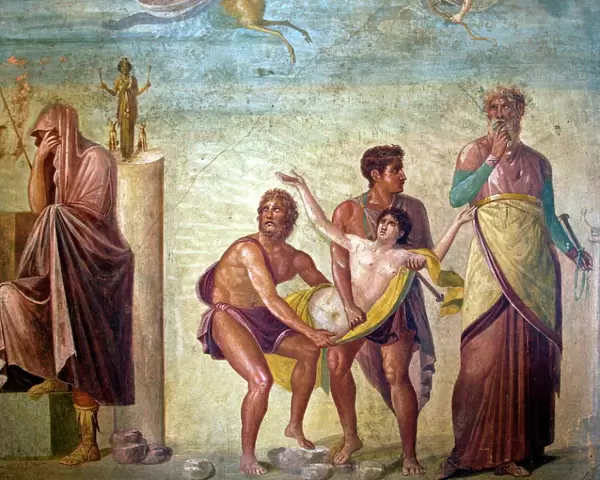 Artemis sends a deer to spare the sacrifice of Iphigenia, House of Tragic Poet from Pompeii