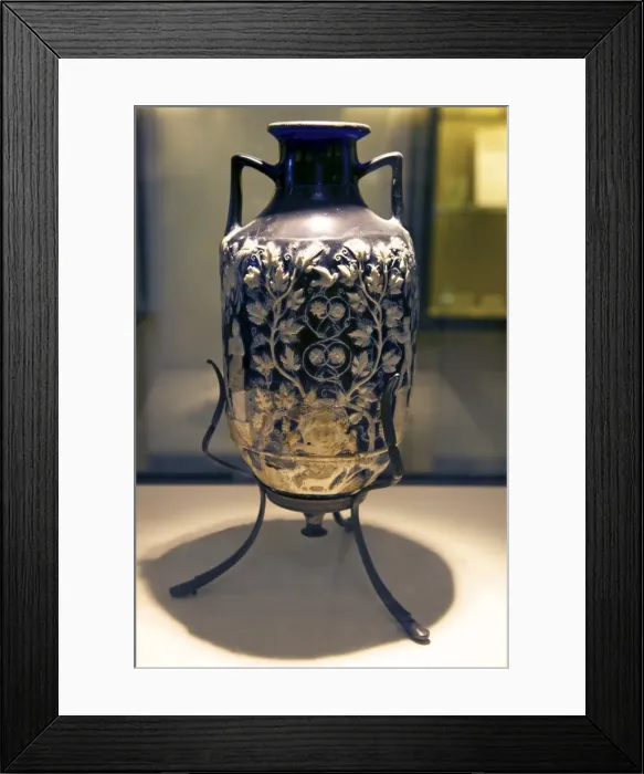 Framed Print : Decorated glass vase, National Archaeological Museum, Naples, Campania, Italy, Europe Framed Print : Decorated glass vase, National Archaeological Museum, Naples, Campania, Italy, Europe