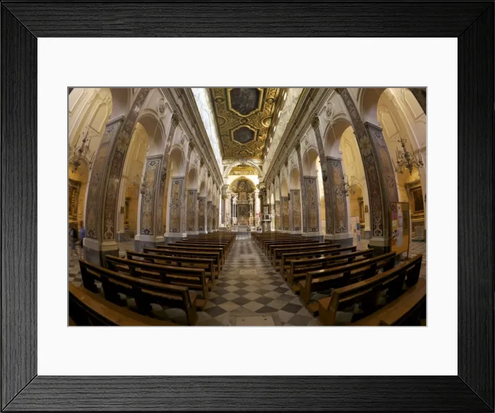 Framed Print : Baroque Nave of Cathedral of St. Andrew (Duomo di San Andreas), Amalfi Framed Print : Baroque Nave of Cathedral of St. Andrew (Duomo di San Andreas), Amalfi