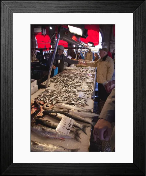 Framed Print : Fish market, Rialto, Venice, Veneto, Italy, Europe Framed Print : Fish market, Rialto, Venice, Veneto, Italy, Europe