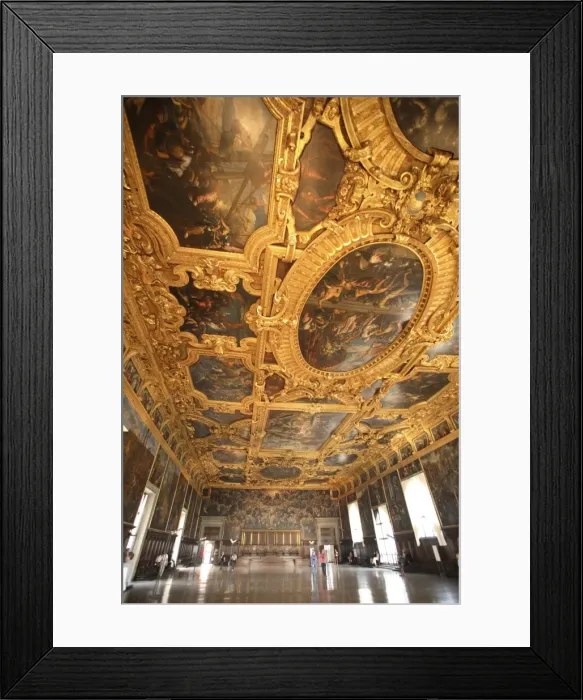 Framed Print : Hand painted ceiling in the Doges Palace, Venice, UNESCO World Heritage Site Framed Print : Hand painted ceiling in the Doges Palace, Venice, UNESCO World Heritage Site