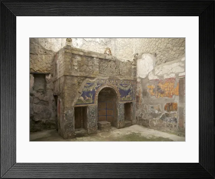 Framed Print : Nymphaeum with theatrical masks, House of Neptune and Amphitrite, Herculaneum Framed Print : Nymphaeum with theatrical masks, House of Neptune and Amphitrite, Herculaneum
