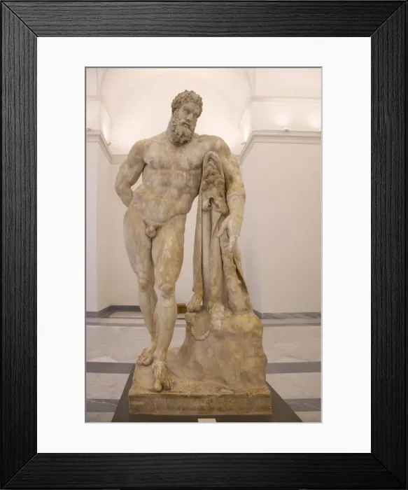 Framed Print : Marble figure, sculpture dating from the 2nd century AD, National Archaeological Framed Print : Marble figure, sculpture dating from the 2nd century AD, National Archaeological