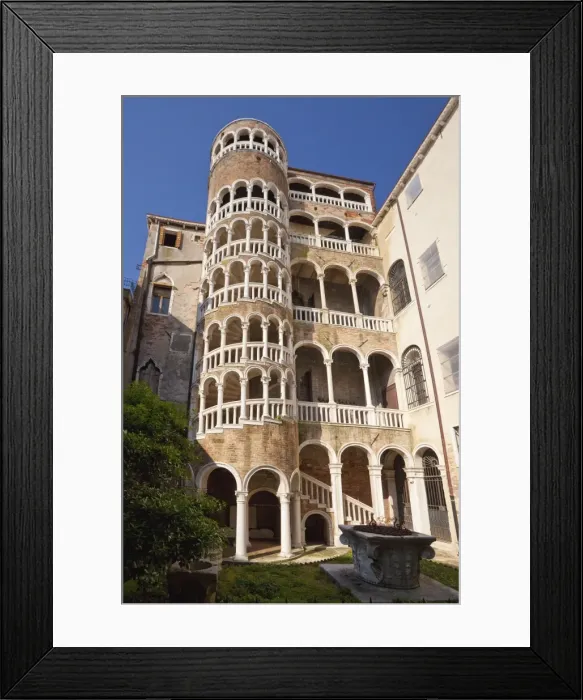 Framed Print : External stairway, Palazzo Contarini del Bovolo dating from the 15th century Framed Print : External stairway, Palazzo Contarini del Bovolo dating from the 15th century