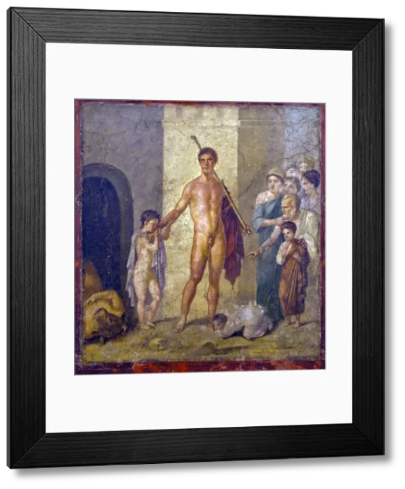 Framed Print : Theseus honoured by Athenians after killing the Minotaur, House of Gavius Rufus from Pompeii Framed Print : Theseus honoured by Athenians after killing the Minotaur, House of Gavius Rufus from Pompeii