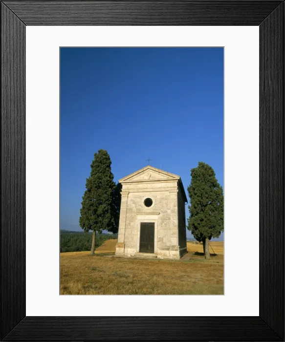 Framed Print : Vitaleta chapel near Pienza, Val d Orcia, Siena province, Tuscany, Italy, Europe Framed Print : Vitaleta chapel near Pienza, Val d Orcia, Siena province, Tuscany, Italy, Europe