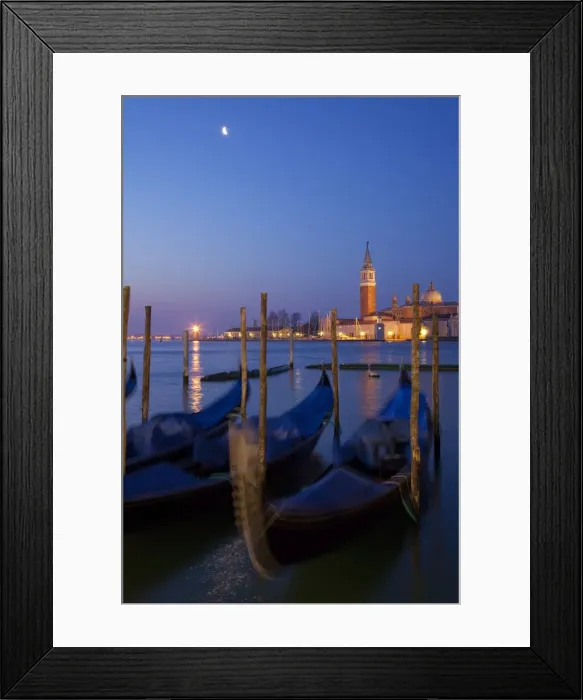 Framed Print : Daybreak view of gondolas from Piazzetta San Marco to Isole of San Giorgio Maggiore Framed Print : Daybreak view of gondolas from Piazzetta San Marco to Isole of San Giorgio Maggiore