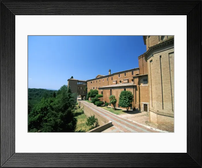 Framed Print : Monte Oliveto Maggiore abbey, Siena province, Tuscany, Italy, Europe