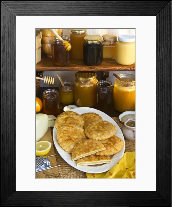 Framed Print : Sebadas (Seadas), Sardinian sweet fritters filled with pecorino cheese Framed Print : Sebadas (Seadas), Sardinian sweet fritters filled with pecorino cheese