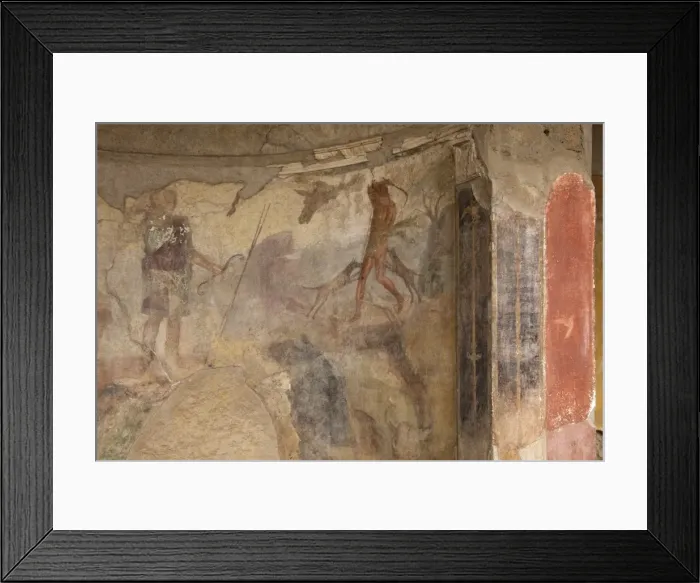 Framed Print : Fresco of hunting scene in House of the Menander, Pompeii, UNESCO World Heritage Site Framed Print : Fresco of hunting scene in House of the Menander, Pompeii, UNESCO World Heritage Site