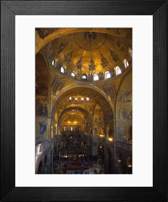 Framed Print : Interior of St. Marks Basilica (Basilica di San Marco) with golden Byzantine mosaics illuminated, Venice, UNESCO World Heritage Site, Veneto Framed Print : Interior of St. Marks Basilica (Basilica di San Marco) with golden Byzantine mosaics illuminated, Venice, UNESCO World Heritage Site, Veneto
