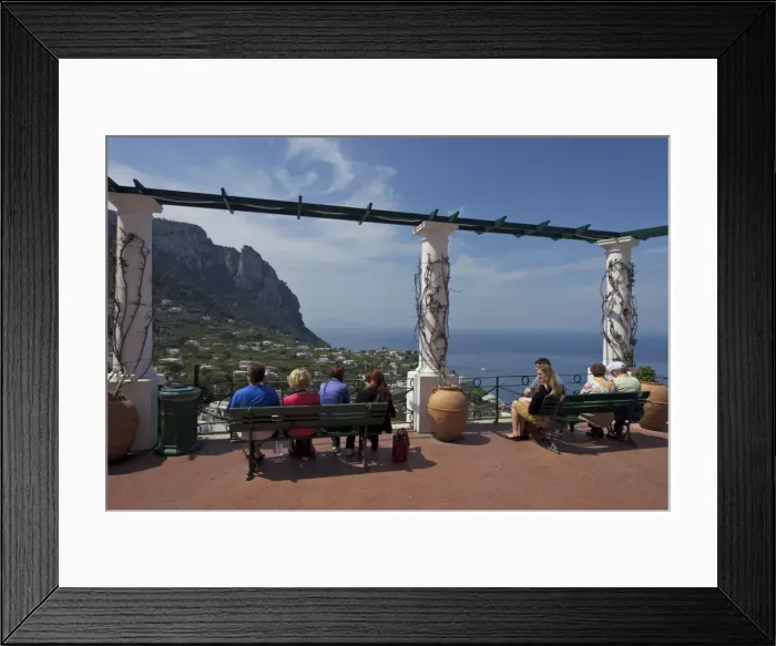 Framed Print : Views from La Piazzetta, Capri town, Isle of Capri, Bay of Naples, Campania Framed Print : Views from La Piazzetta, Capri town, Isle of Capri, Bay of Naples, Campania