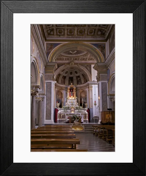 Framed Print : Basilica di Sant Antonino Abate interior, Sorrento, Campania, Italy, Europe