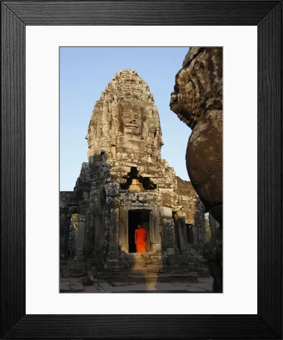 Framed Print : Monk at the Bayon temple, Angkor Thom Complex, Angkor, UNESCO World Heritage Site Framed Print : Monk at the Bayon temple, Angkor Thom Complex, Angkor, UNESCO World Heritage Site
