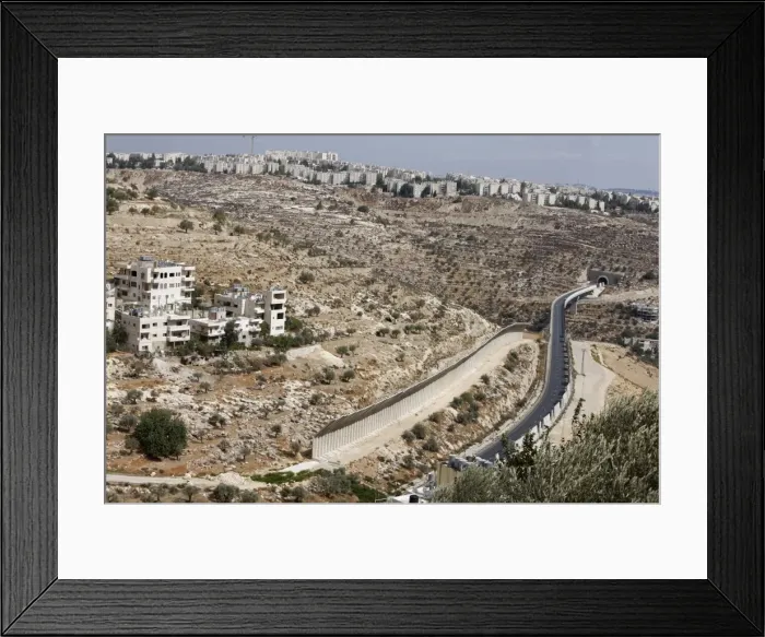 Framed Print : Israeli road in the West Bank, Beit Jala, Palestinian Authority, Israel, Middle East Framed Print : Israeli road in the West Bank, Beit Jala, Palestinian Authority, Israel, Middle East