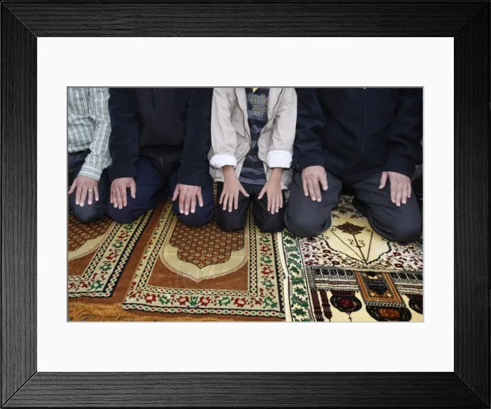 Framed Print : Eid prayer in Abu Gosh, Israel, Middle East Framed Print : Eid prayer in Abu Gosh, Israel, Middle East