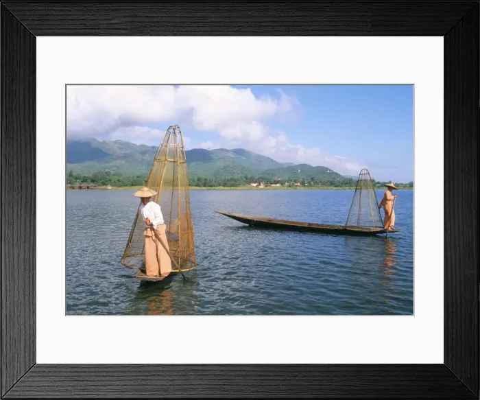 Framed Print : Fisherman, Inle Lake, Shan State, Myanmar (Burma), Asia Framed Print : Fisherman, Inle Lake, Shan State, Myanmar (Burma), Asia