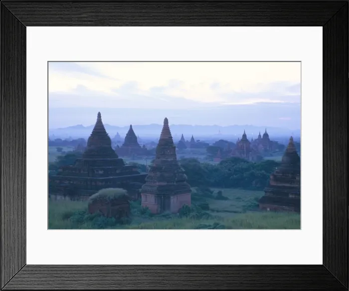 Framed Print : Buddhist temples at dawn, Bagan (Pagan) archaeological site, Mandalay Division Framed Print : Buddhist temples at dawn, Bagan (Pagan) archaeological site, Mandalay Division
