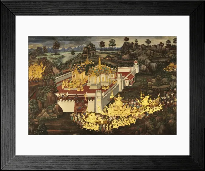 Framed Print : Scene from The Galleries, Royal Monastery, Grand Palace, Bangkok, Thailand Framed Print : Scene from The Galleries, Royal Monastery, Grand Palace, Bangkok, Thailand